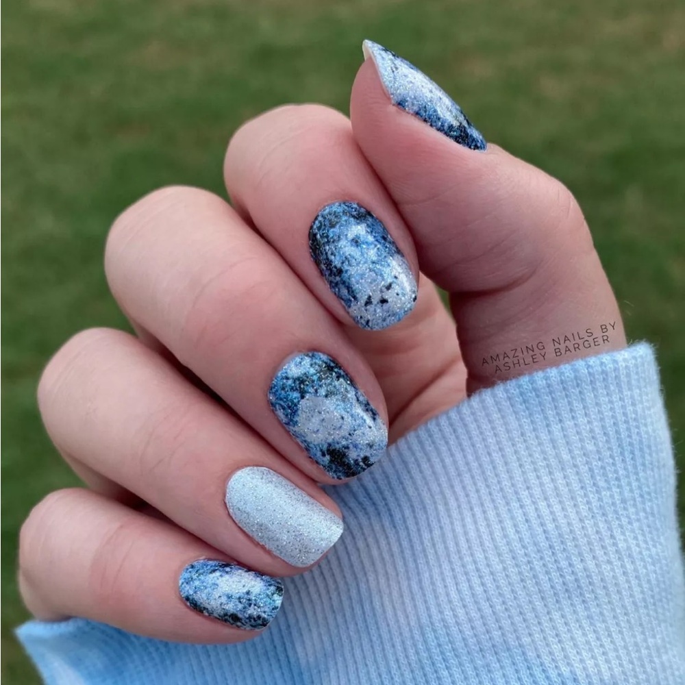 *Retired* Color Street: In Another Galaxy | Silver Blue Black Cosmic Galactic - Picture 2 of 13